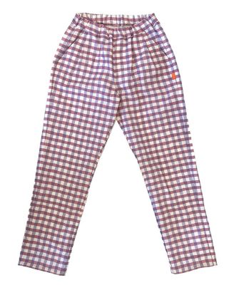 Girls' Linen Purple Gingham Pant - Little Kid, Big Kid