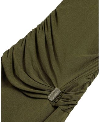 Halter Neck Draped Maxi Dress