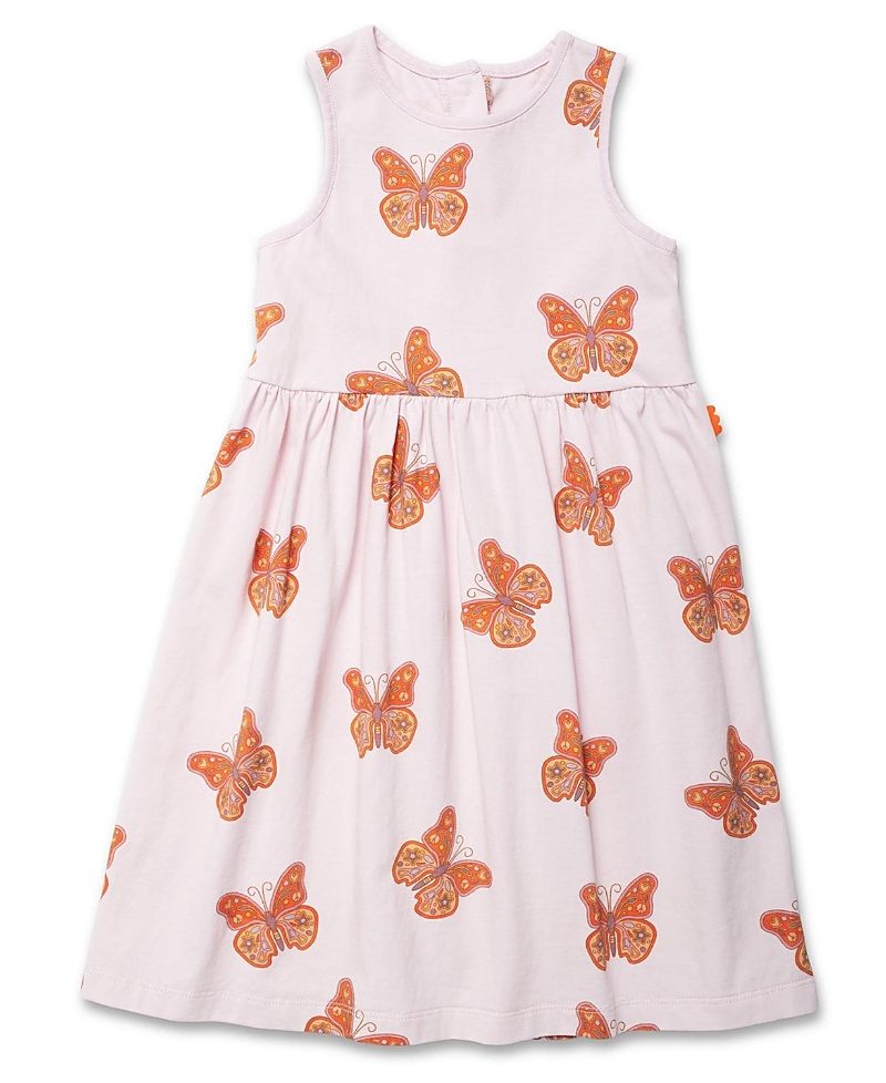 Mon Coeur Girls' Recycled Cotton Butterfly Tank Dress - Baby, Little Kid