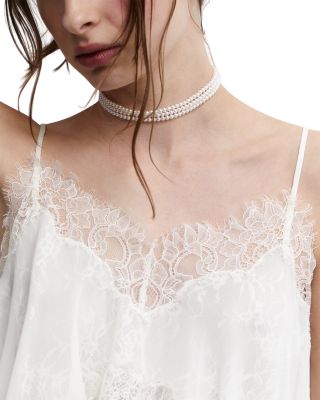 Madrid Triple Strand Imitation Pearl Choker, 15"