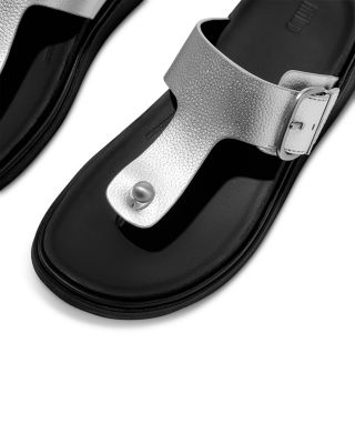 Women's GEN-FF Metallic Leather Thong Sandals 