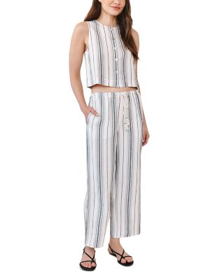 Tassel Cord Drawstring Crop Pants