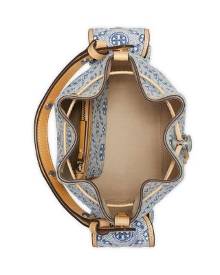 T Monogram Denim Bucket Bag