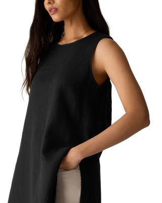 Round Neck Sleeveless Tunic