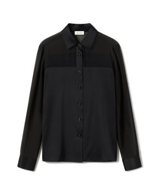  Button Down Silk Organza Shirt