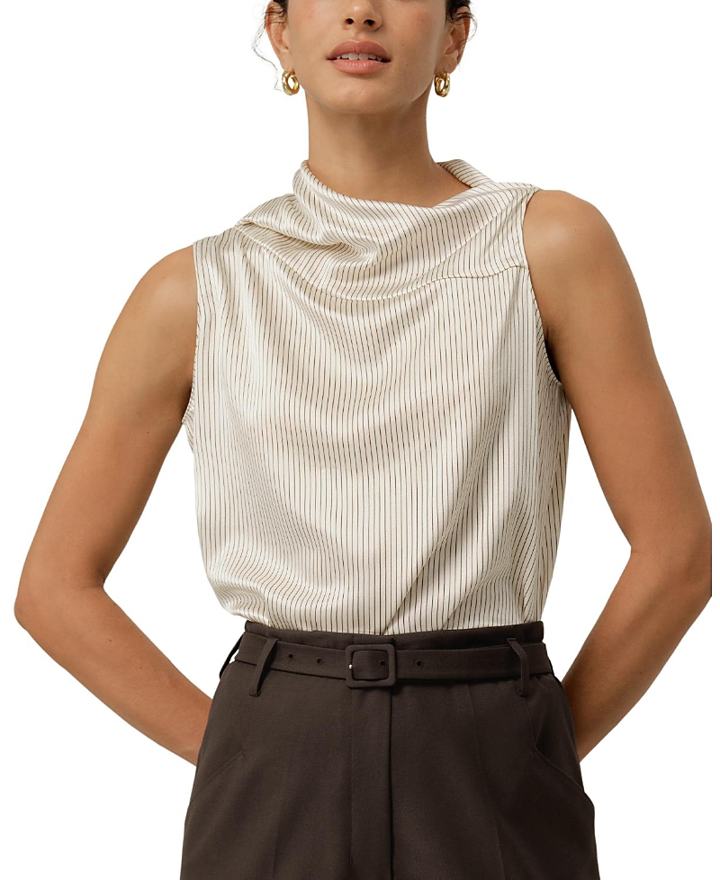 Lilysilk Asymmetric Silk Charmeuse Sleeveless Top