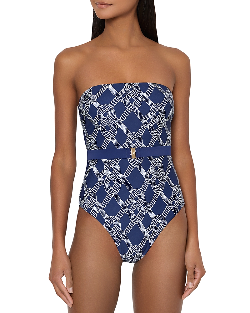 Milly Rope Print One Piece Swimsuit