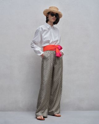 Silk Wide Leg Pants
