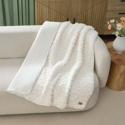 Shira Textured Sherpa Throw Blanket