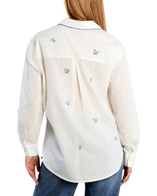 Floral Kisses Embroidered Shirt