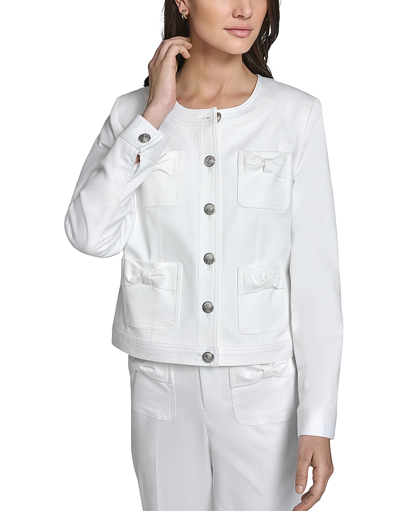 Karl Lagerfeld Paris Bow Pocket Jacket