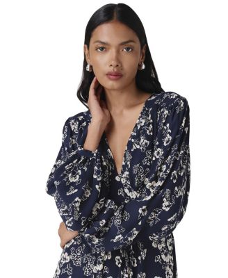 Wren Floral V Neck Midi Dress