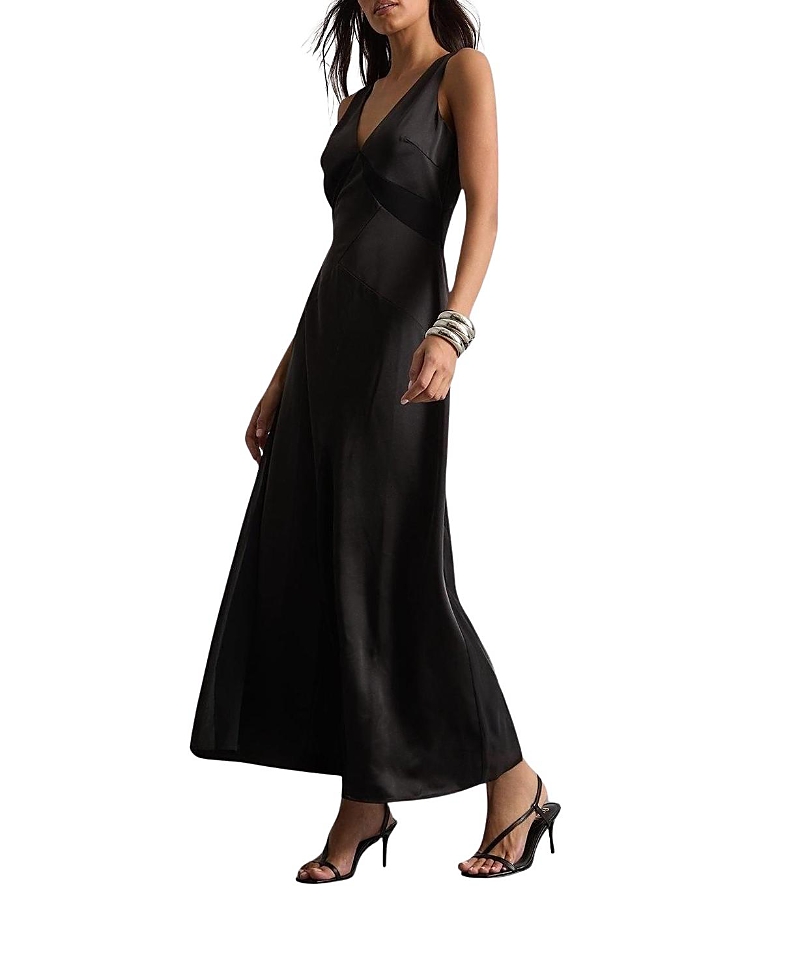 Warehouse Satin and Chiffon Mix Midaxi Dress