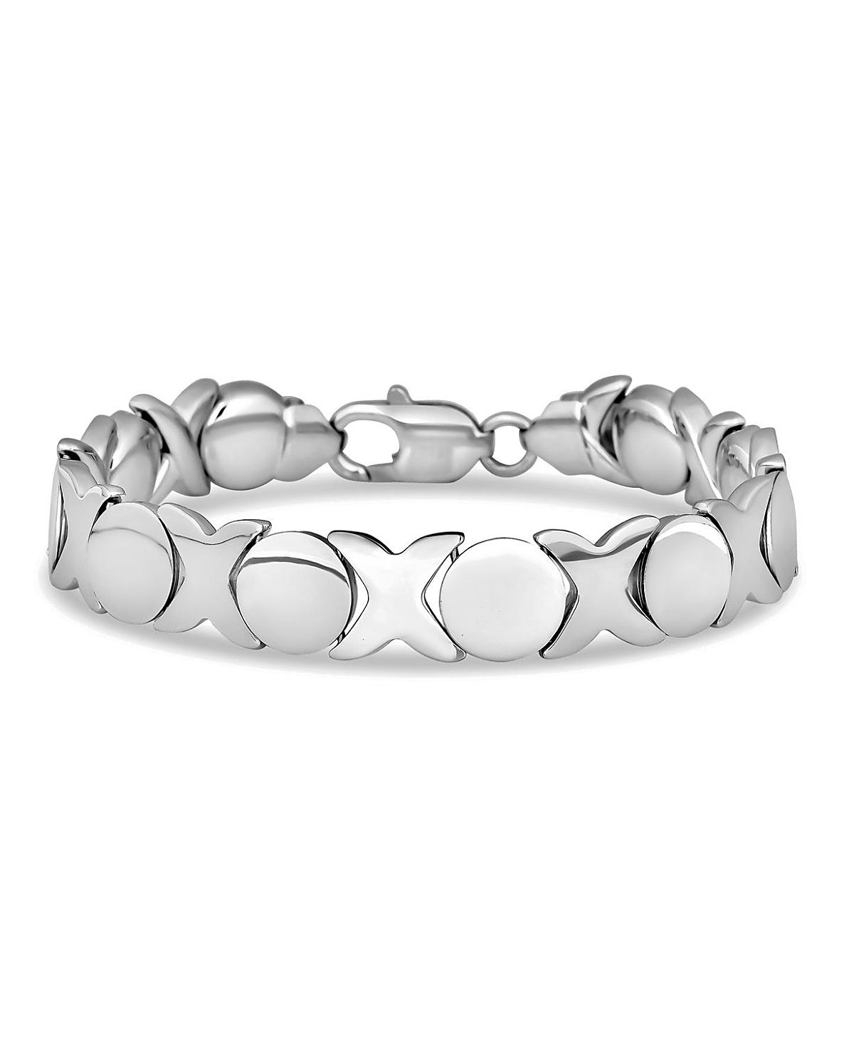 Oradina Sterling Silver Hugs and Kisses Bracelet