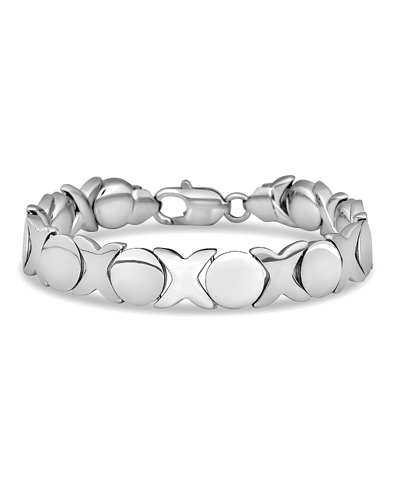 Oradina Sterling Silver Hugs and Kisses Bracelet