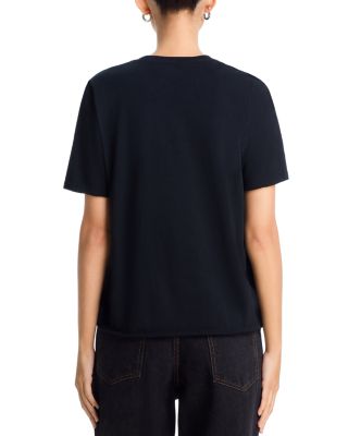 Aivy Raw Hem V Neck Tee