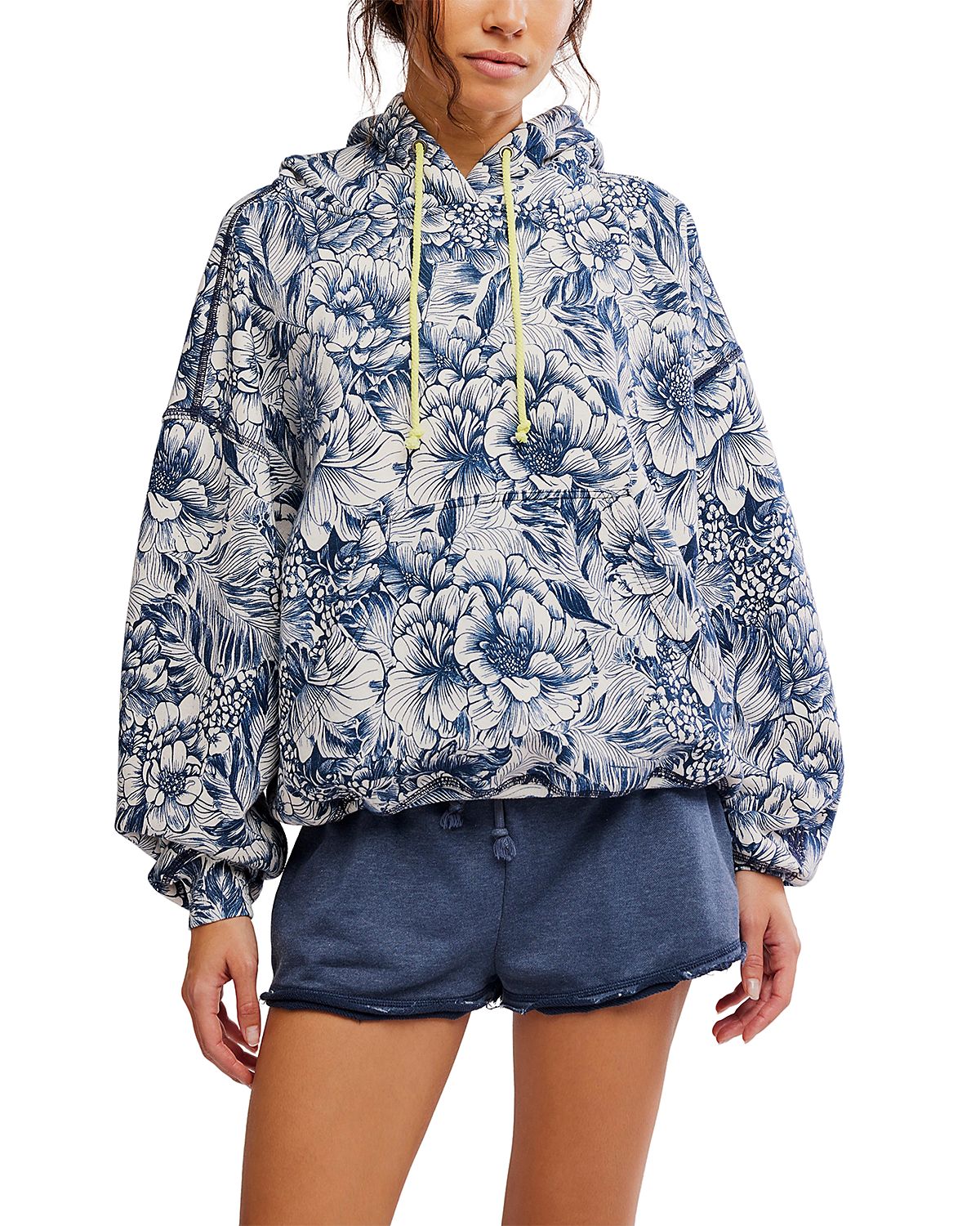 Free People Printed Final Call Hoodie