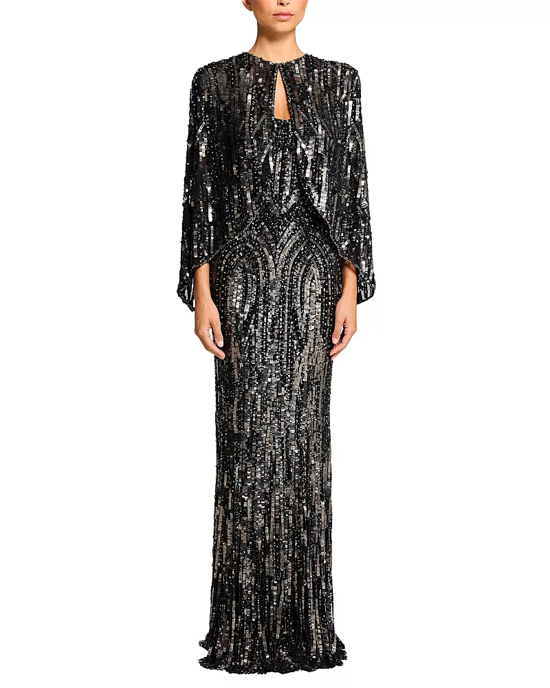 Jenny Packham Vulsa Sequin-Embellished Maxi Dress