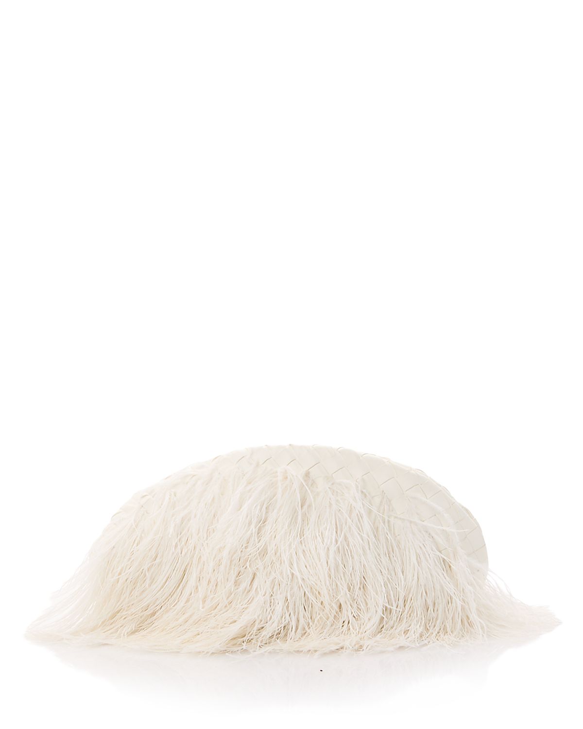 Bottega Veneta Vongola Ostrich Feather Clutch
