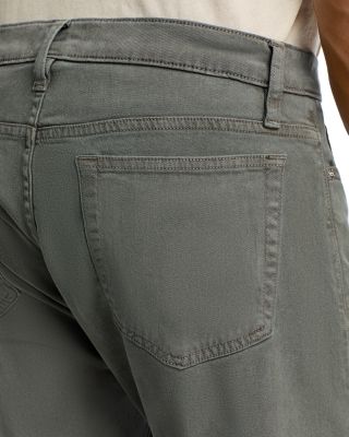 L'Homme Slim Fit Brushed Twill Pants in Dusty Emerald