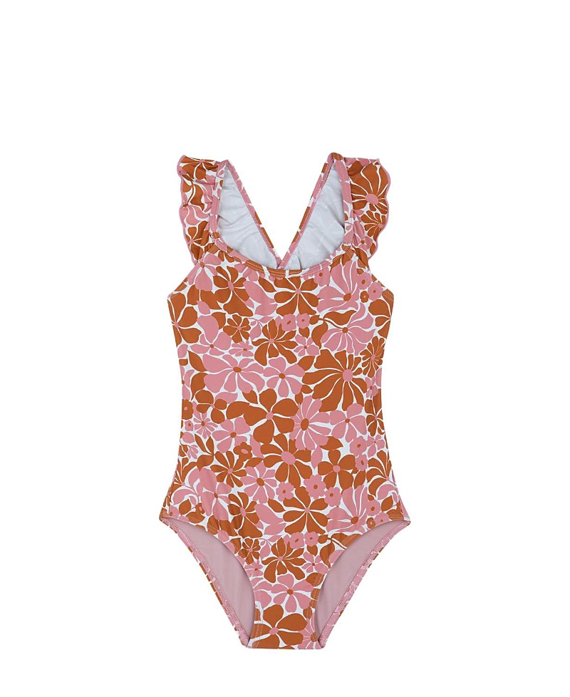 Gottex Kids Girls' Summer Memories Square Neck Ruffle One Piece - Little Kid, Big Kid