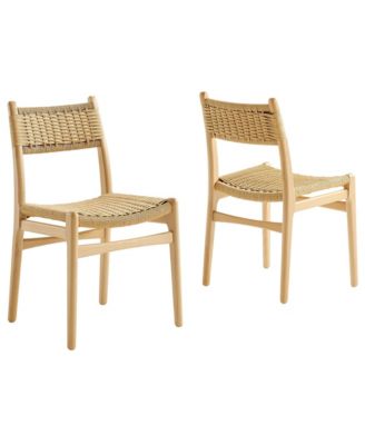 Wynn Rope and Wood Dining Side Chairs, Set of 2