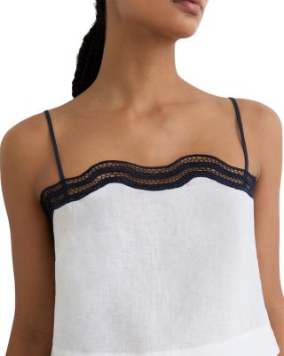 Felicity Scalloped Edge Linen Top