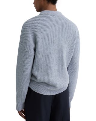 Prop Long Sleeve Half Zip Ribbed Polo Shirt