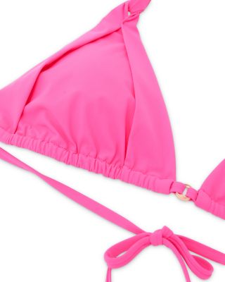 Pleated Triangle Bikini Top