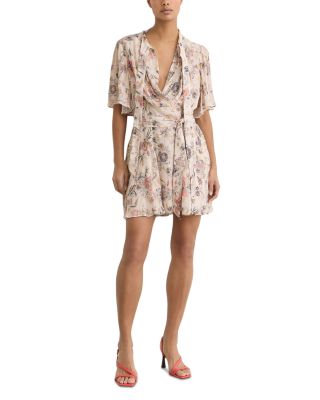 Luna Metallic Floral Mini Dress