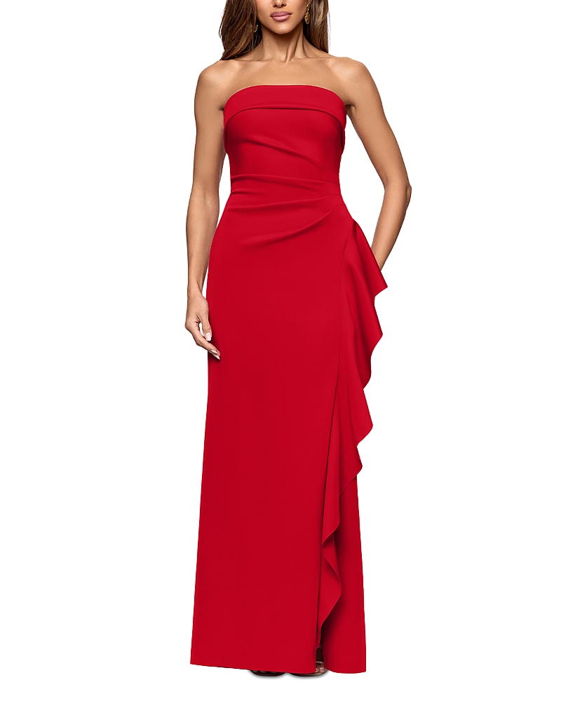 Aqua Scuba Strapless Gown - Exclusive