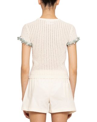 Embellished Sweater Top