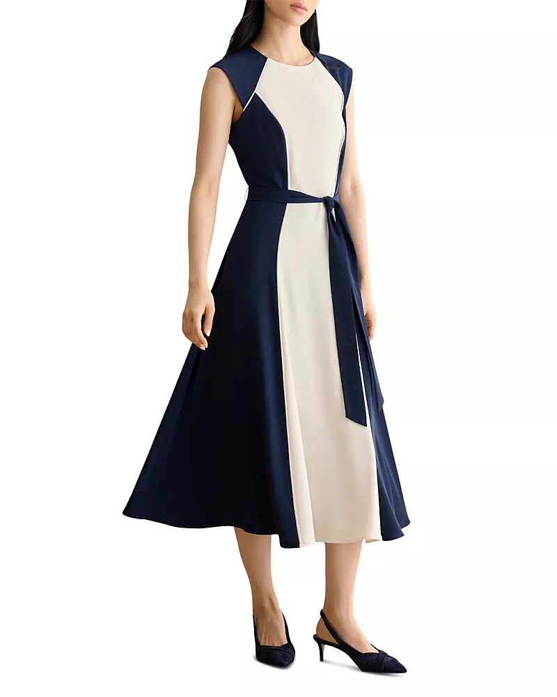 Hobbs London Andrea Color Blocked Dress
