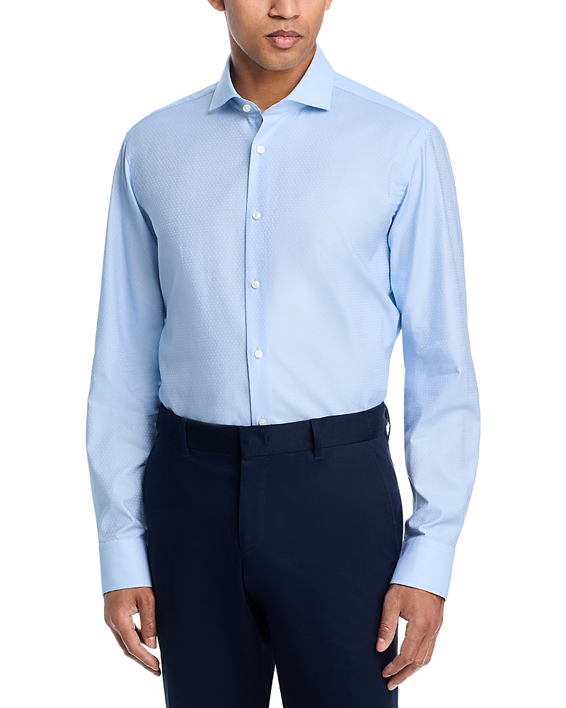 Boss Joe Tonal Textured Dot Regular Fit Dress Shirt