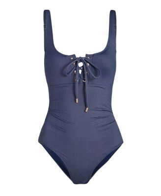  Taylor Lace-Up Underwire One-Piece Swimsuit