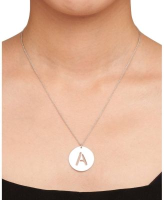  Sterling Silver Say My Name Initial Pendant Necklace