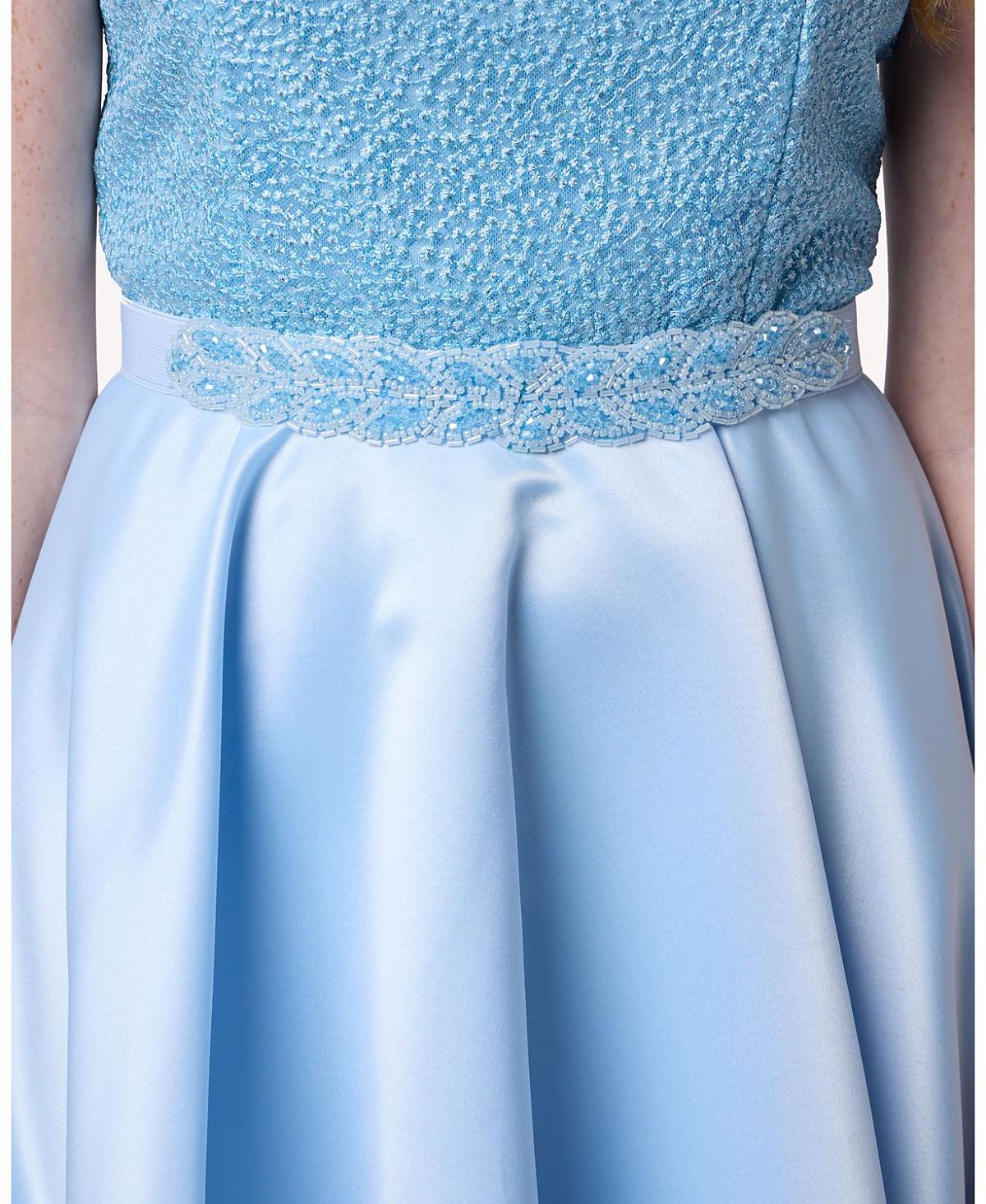 Un Deux Trois Girls' Stretchy Beaded Belt - Big Kid