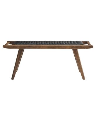 Saoirse 47" Wove Rope Wood Bench