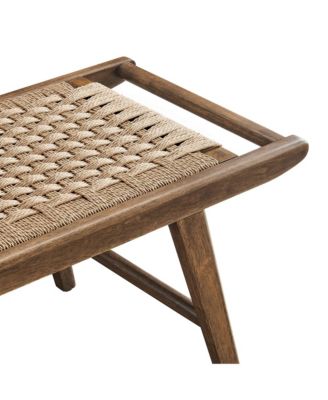 Saoirse 47" Wove Rope Wood Bench