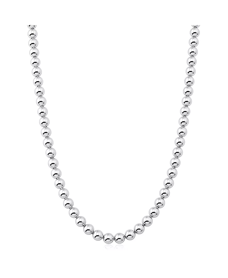 Oradina Sterling Silver Baller Bead Necklace