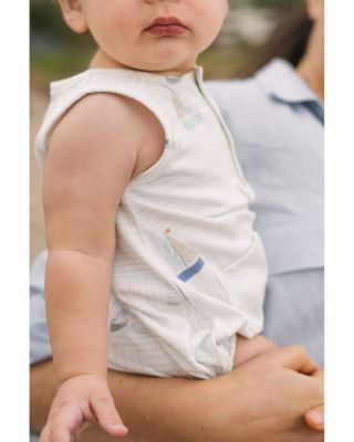 Unisex Set Sail Printed Sleeveless One Piece - Baby