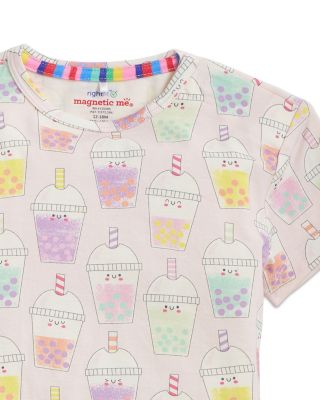 Girls' Boba Beau Tea RightFit™ Magnetic Pajama Set - Little Kid, Big Kid