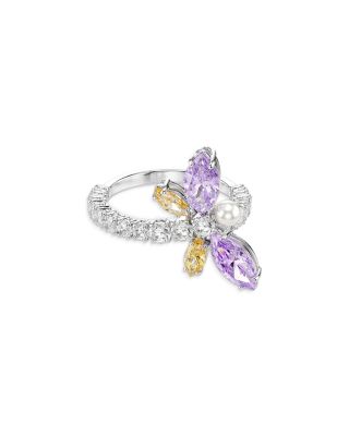 Ariana Grande x Swarovski Crystal, Cubic Zirconia & Imitation Pearl Dragonfly Ring
