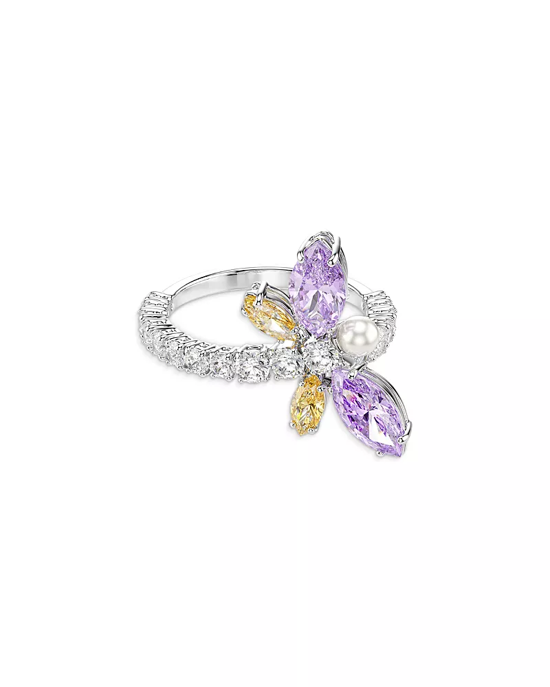 Swarovski Ariana Grande x Swarovski Crystal, Cubic Zirconia & Imitation Pearl Dragonfly Ring