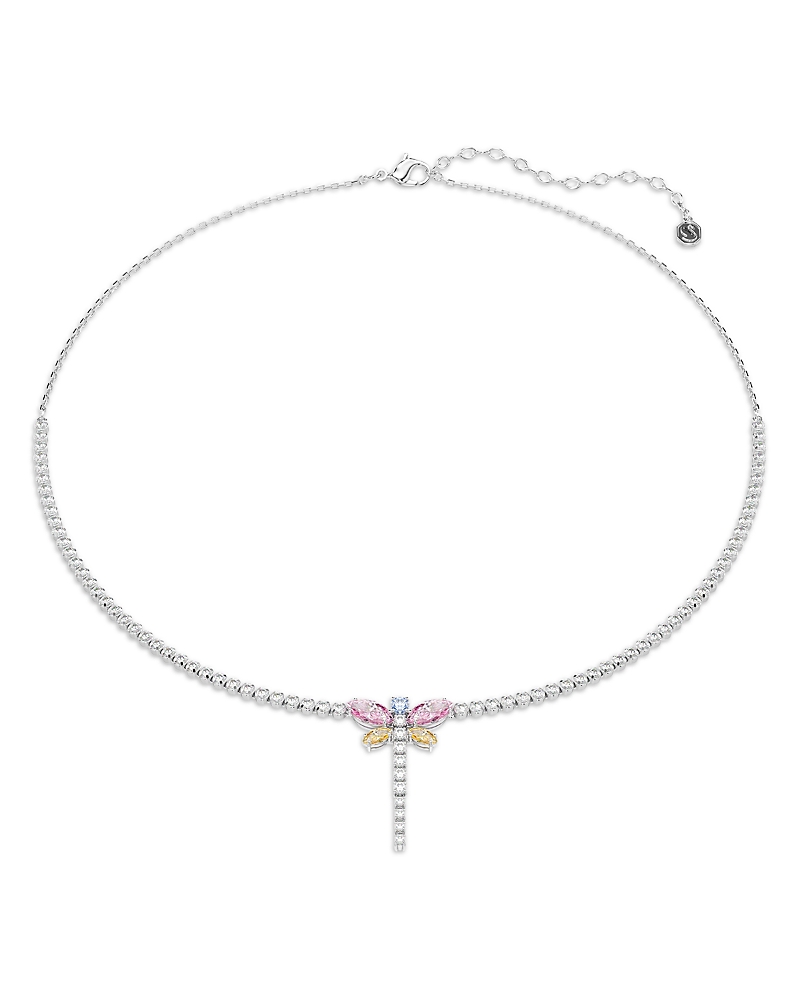 Swarovski Ariana Grande x Swarovski Crystal & Cubic Zirconia Dragonfly Tennis Lariat Necklace, 11.75-17.37