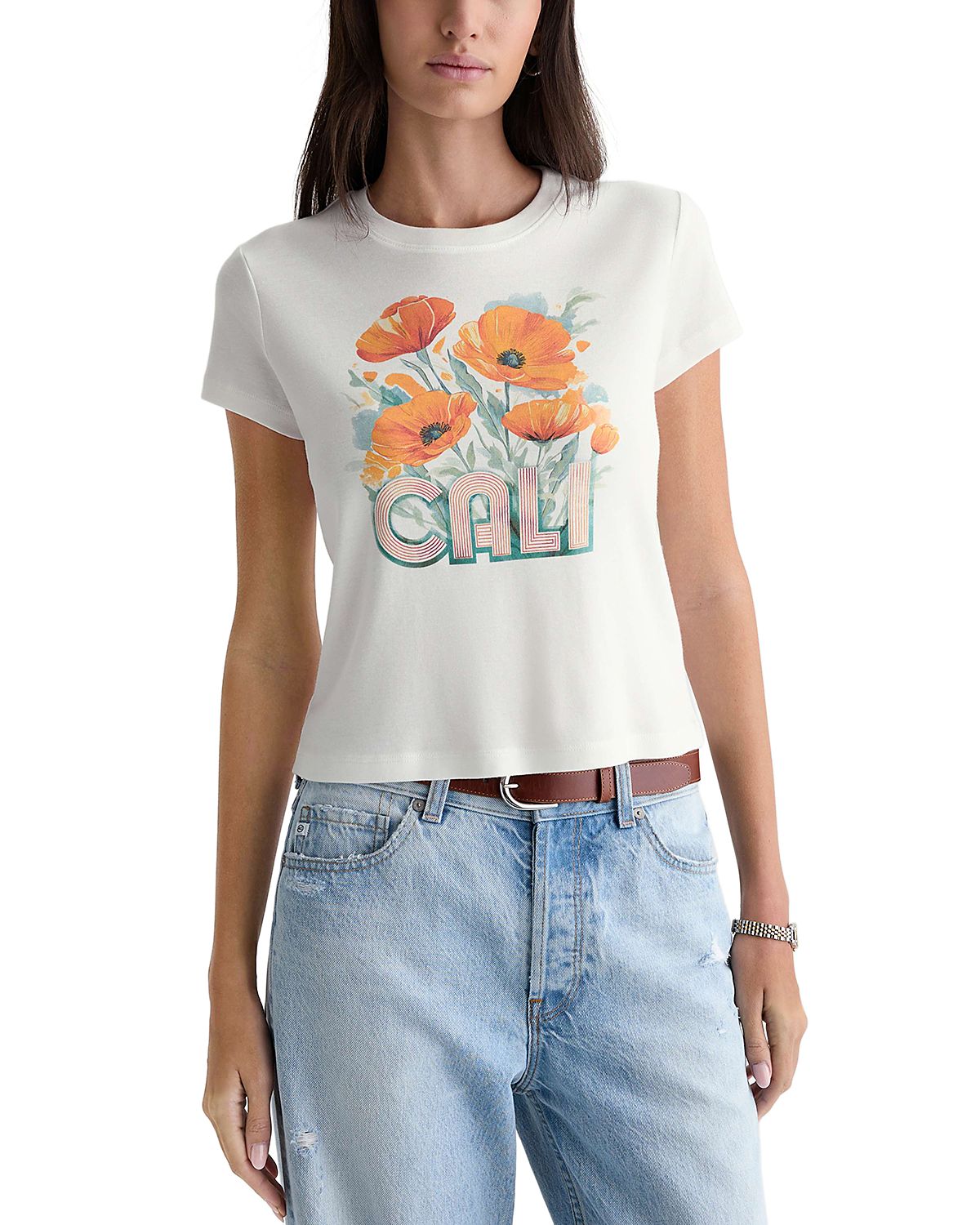 Ag Sadie Crew Cropped Tee