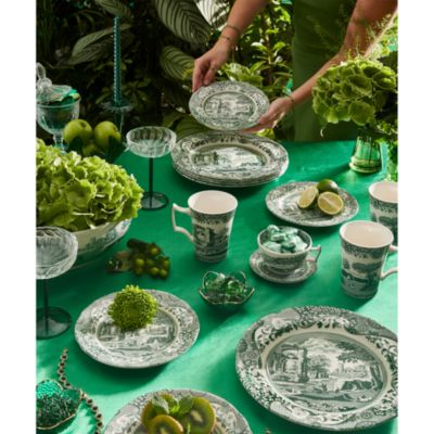 Heritage Green Italian 12-Piece Dinnerware Set, Service for 4