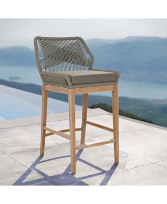 Wellspring Outdoor Patio Teak Wood Bar Stool