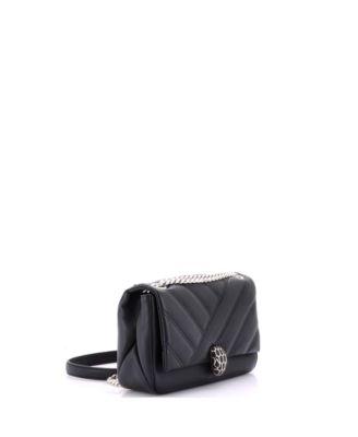  Small Serpenti Cabochon Shoulder Bag Diagonal Quilted Leather