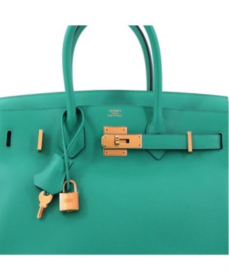 Birkin 30 Handbag Green Epsom with Gold Hardware
